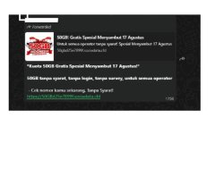Tautan Kuota Gratis 50 GB HUT RI Ternyata Hoaks dan Berujung Situs Berlangganan, Waspada! 