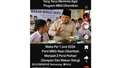 Hoaks MBG Dua Kali Sehari Mulai Juni 2026, Pemerintah Tegaskan Tidak Ada Kebijakan Baru