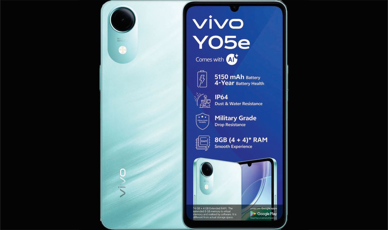 vivo Y05e Mulai Dijual, HP Entry Level Andalkan Baterai 5.150 mAh dan Tahan Air IP64